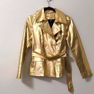 Lauren by Ralph Lauren Gold Short Trench